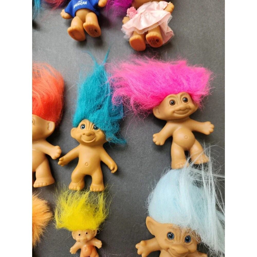 Vintage Troll Doll Lot 80s 90s Russ Berrie Ace Novelty Dam 25 Toys